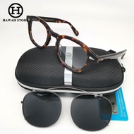 Hawaii วินเทจจอห์นนี่ Depp Lemtosh Style แว่นตา/กรอบอะซิเตท/ด้วย Cilp บนแว่นตา (เต่า)