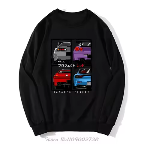 Japans Finest R34 NSX FD3S RX7 Jdm Car Hoodie Men's Oversized Sweatshirt Cotton Clothing Fashion Cas