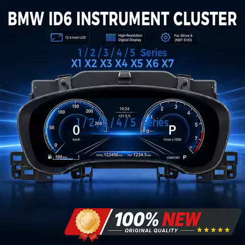 For BMW ID6 6WB Full LCD Digital Instrument Cluster 12.3" Dashboard for F20 F30 F32 F48 X3 X5 NBT EV