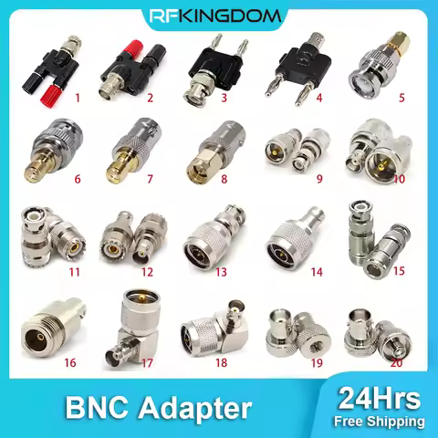 Q9 BNC Connector BNC Male Female To SMA UHF N Type PL259 SO239 BNC Disc BANANA 4MM RF Coax Adapter R