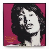 HOF@ART รูปภาพติดผนัง Mick Jagger มิก แจ็กเกอร์ นักร้อง Rock วง The Rolling Stones เดอะโรลลิ่งสโตนส์ L 30x30