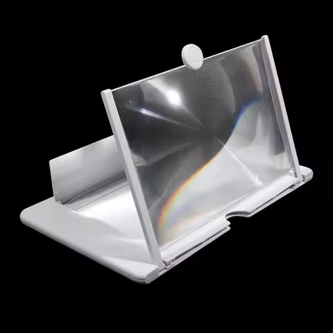 3D Magnifier Glass Screen Amplifier HD Anti Blue Light Magnifier for Cell Phones Flexible Tripod Mou