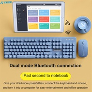 Xinmeng N520 Rechargeable Wireless Keyboard Mouse Set Bluetooth Dual Mode Mute Girls Laptop Keyboard