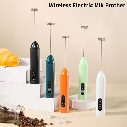 Mini Milk Frother Electric Egg Blender Coffee Whisk Mixer USB Rechargeable Handheld Mixer Foamer Sha
