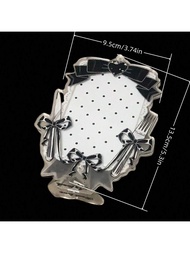 Japanese Thickened Acrylic Black And White Knife And Fork 3 Inch Photo Card Photo Frame 58mm Badge C