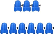 BESPORTBLE 9 Sets Trampoline Enclosure Pole Caps with Screws Plastic Trampoline Safety Net Pole-top Holders Replacement for Trampoline Net Hook Blue