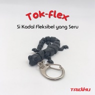 GANTUNGAN TRIDIKU - Flexible Lizard Keychain - Unique Articulation Gecko Keychain Fidget Toy