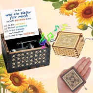 1pc Colorful German-Style Affirmation Note Vintage Wooden Hand-Cranked Music Box, Holiday Gift for F