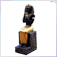 junshaoyipin Resin Artware Egyptian Pharaoh Model Figurines Decor Vintage Sculpture Figure Elder Office