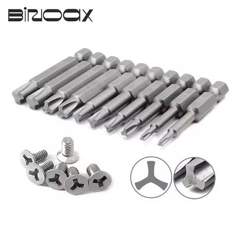 5/10Pcs 50mm Y-Style Magnetic Screwdriver Bits S2 Alloy Steel 1/4" Hex Shank Y3 Y4 Y5 Y6 Y8