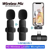 Wireless Microphone For Phone Vlog Live Video Recording Noise Reduction Portable Lavalier Microphone