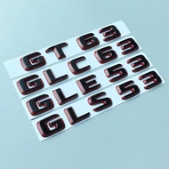 Two Layers Thicker Glossy Black& Red C63 E63 G63 GT63 S63L GLC63 GLE63 GLS63 CLS63 ABS Car Emblem Tr