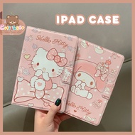 PU Ipad Case Hello Kitty Case ipad Mini 2/3 Ipad 9th Generation Ipad Air 4/5 Smart Tablet Case Cover Cute Casing Ipad Case Pink Cover Apple Ipad