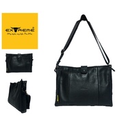 Extreme Leather Business Document Bag Travel Man Sling Bags Crossbody Clutch Bag A4 Size Unisex