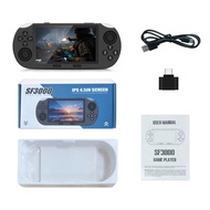 คอนโซลเกมมือถือแบบพกพา SF3000 4.5 นิ้วหน้าจอ IPS Retro วิดีโอเกมในตัว 20000 + เกมสําหรับ PS1/GBA/SFC