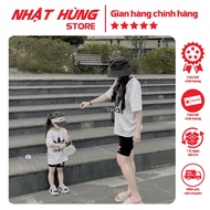 A LAND printed leggings set for babies and mothers to wear as A pair of 4c cotton elastic, Nhat Hung