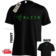 Razer Tshirt Gaming Hardware Esport Baju Tshirt Microfiber