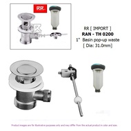 RAN - TH 0200 / RAN - TH 0200-C - 1" Basin pop-up waste [ Dia: 31.0mm]