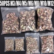 10/20/50PCS M3 M4 M5 M6 M8 M10 M12 Rivet Nuts Tools Carbon Steel Rivnuts Blindnuts Nuts Insert Rivet