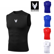 Men's Sleeveless Compression Gym Fitness Singlet Compression Sleeveless Cuffed Shirt/