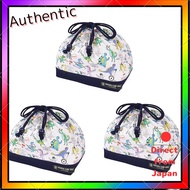 COLORFUL CANDY STYLE Drawstring Bag (with Name Tag) - Medium Size with Width, Dinosaur Town is Busy 