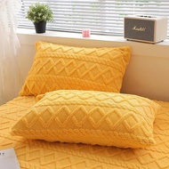 hot 2pcs Pillowcase Velvet Pillow Cover 48x74cm Pillowslip Rectangle Cushion Cover Warm Pillow Case