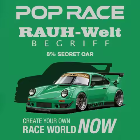 POP RACE 1:64 2026 Hobby Expo China Porsche RWB 930 Chase Diecast Model