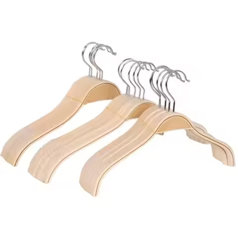 32cm/38cm/42cm Log Color Hanger Ultra-Thin Non-slip Clothing Hanger Space Saving Practical Type Coat