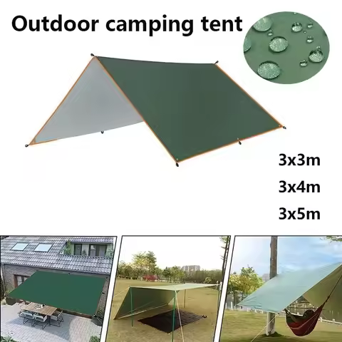 5x3m 4x3m 3x3m Awning Waterproof Tarp Tent Shade Ultralight Garden Canopy Sunshade Outdoor Camping T