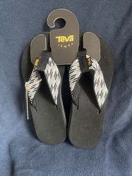 Teva 黑色織帶厚底拖鞋