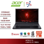 ACER Nitro V 15 ANV15-51-78SH Gaming Laptop (I7-13620H 16GD5 512GBSSD/RTX4050 6GD6/15.6" IPS FHD 165