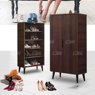2 Door 4 Layer Solid Shoes Cabinet / Wood Shoes Rack / Shoes Storage Rack / Kasut Cabinet / Cabinet 