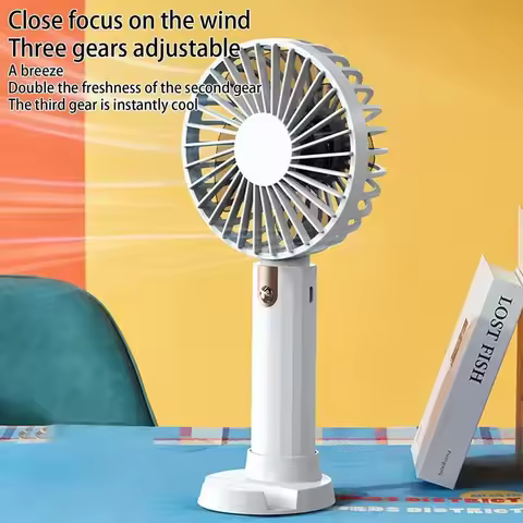 Portable Mini Fan 3 Speeds Rechargeable Handheld Desk Cooling Fan Electric fan Perfect Travel Campin