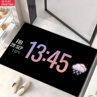 1pc, 2D Gradient Number Date Floor Mat, Friday September 29Th 13:45 Themed Rainy Day Atmosphere Mat,