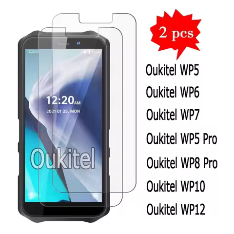 2-1Pcs For Oukitel WP12 WP10 WP7 WP6 WP5 Pro Tempered Glass Oukitel WP 12 10 5 6 7 8 Phone Front Scr