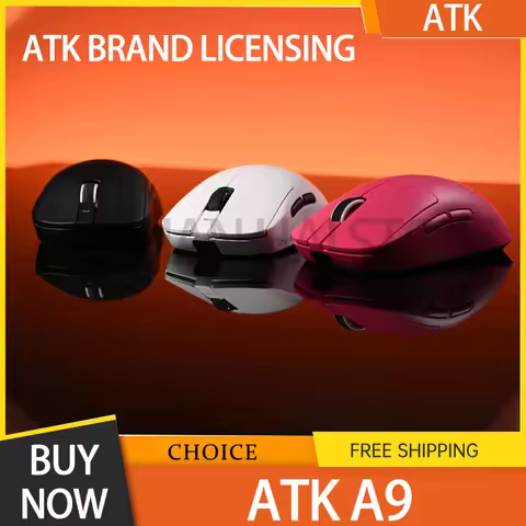 Atk A9 Plus Wireless Gaming Mouse A9/A9 Se/A9 Plus/A9 Pro Tri Mode 8k 53g Lightweight E-Sports Gamin