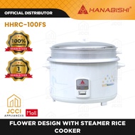 Hanabishi Flower Design With Steamer Rice Cooker Original with 1 Year Warranty HHRC 100FS