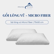 [FEATHER PILLOW] - Microfiber feather pillow with 2 edges (Size: 70x50)