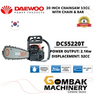 DAEWOO DCS5220T 20” Chainsaw 52CC with 20"chain -6 Months Warranty