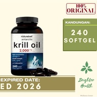 Naturebell Antarctica Krill Oil 2000mg - 240 Softgels Non GMO Original USA EPA DHA Omega 3