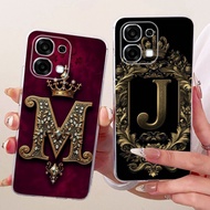 For OPPO A6 Pro 4G 5G Global Case Fashion Crown Gold Letter Soft Silicone TPU  Phone Case for OPPOF3