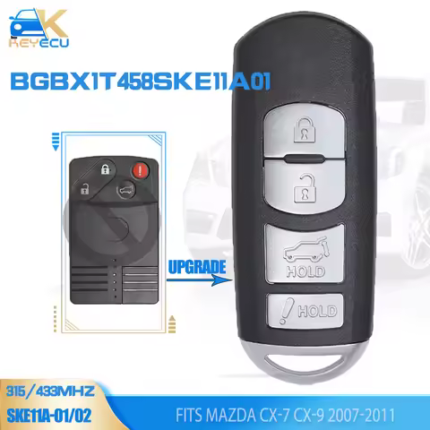 KEYECU SKE11B-01/SKE11A-04 Modified Smart Remote Key 315MHz/434MHz for Mazda CX7 CX9 2007 2008 2009 