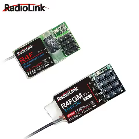 Radiolink R4FGM 4 Channel Mini Receiver with Gyro for 1:28 1:64 RC Pocket Drift Car Hotwheel Work fo