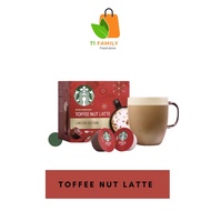 STARBUCKSแคปซูลกาแฟ TOFFEE NUT LATTE แคปซูลกาแฟคั่วบด 12 แคปซูล 1 กล่อง