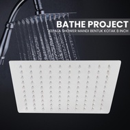 BATHE PROJECT 8 Inch Square Shower Head 305gr - MK-702/701 - Silver