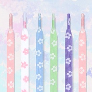 1 Pair Mini Flower Tie dye Shoe Laces for Women Printing Shoelaces Korean Style for Sneaker Canvas S