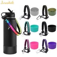 【Juro】HydroFlask Boot Silicon Cover Aquaflask Accessories 12-60 OZ Protective Bottom Non-Slip Aqua flask Tumbler Boot Sleeve Cover &amp; Paracord Handle Colored Cup Rope Set Aquaflask Accessories