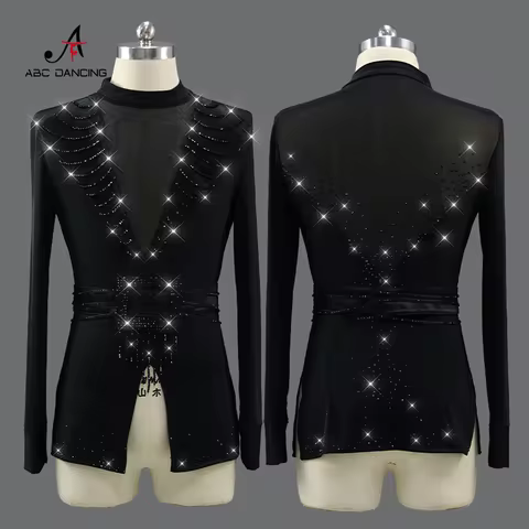 2026 New Man Latin Dancewear Performance Dance Tops Prom Costume Sports Cabaret Suit Stage Outfits P