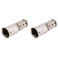 2X Universal 51mm Motorcycle Exhaust Muffler Pipe DB Noise Sound Eliminator