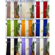 MADRAZO 3in1 Plain Curtain Combination - 10 RINGS 5FT up to 9FT - PREMIUM KATRINA FABRIC